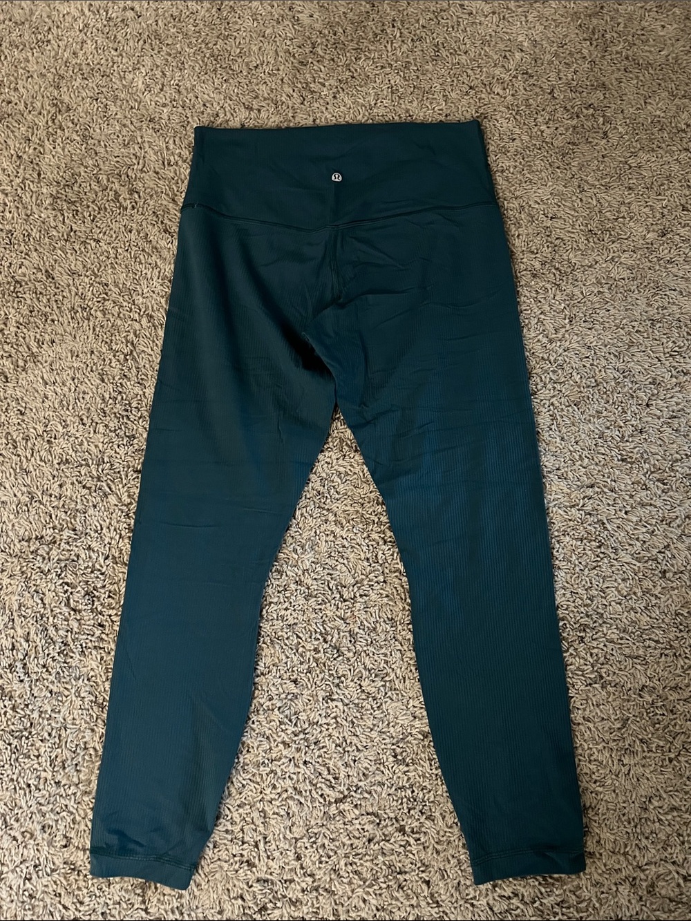 Lululemon Align Women’s Dark Teal Ribbed High-Rise Leggings